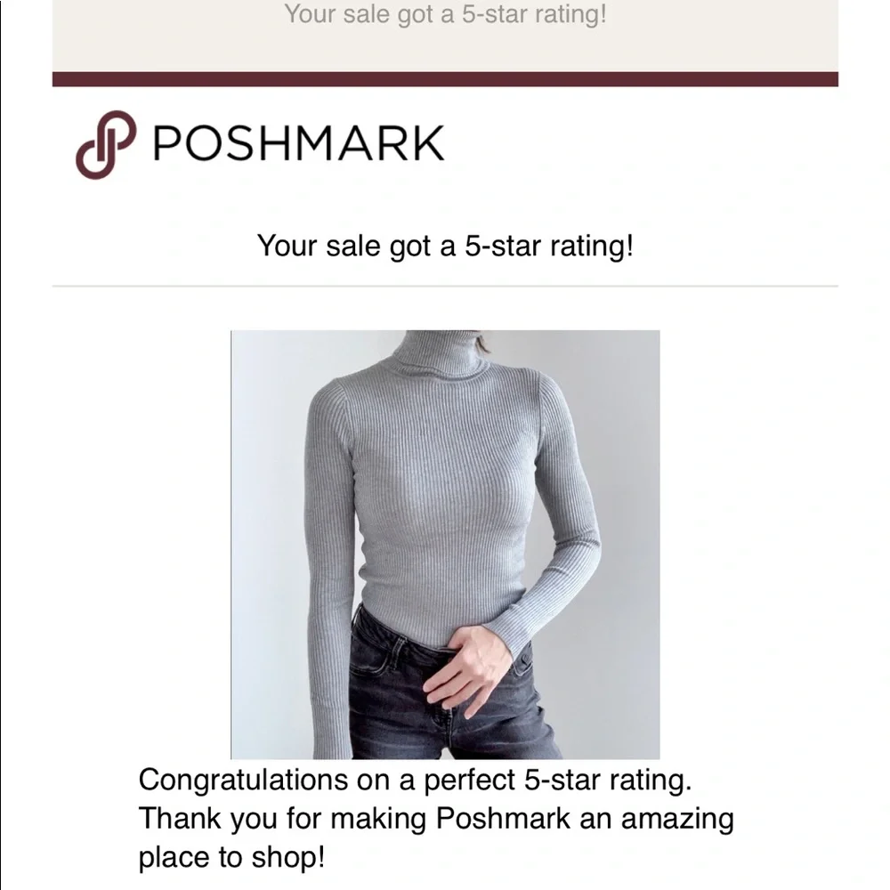 RED SLIM FIT RIBBED TURTLENECK TOP - Picture 13 of 14